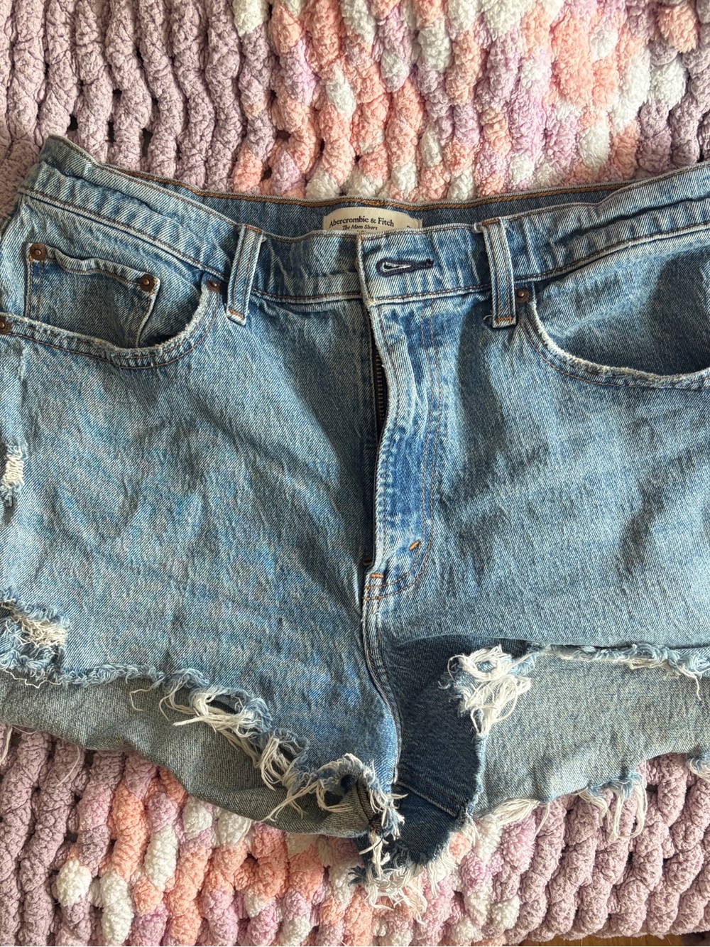 Abercrombie Curve Love Mom Jean Shorts